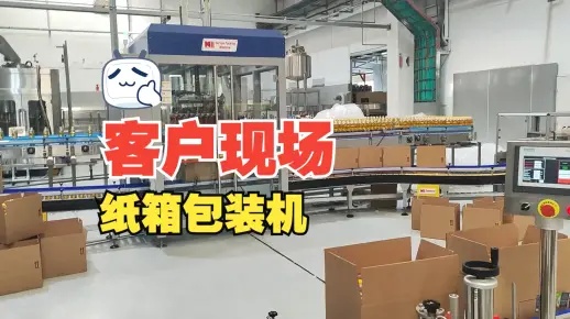 客戶現(xiàn)場 裝箱機 紙箱包裝機 - 4000BPH 5L 油線
